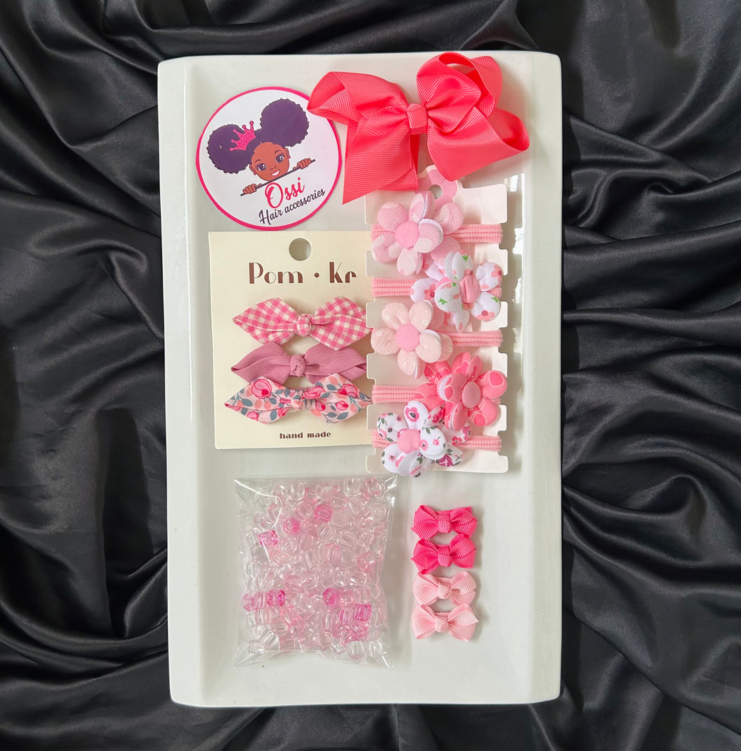 Kit accessoires roses